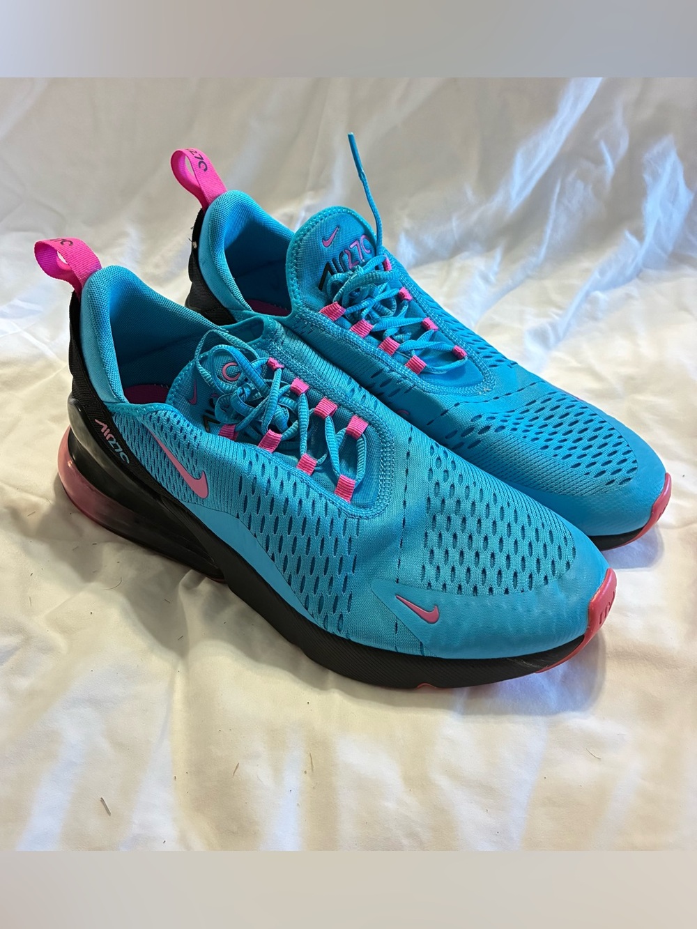 Nike Air Max 270 Men's Athletic Shoes - Turquoise/Pink